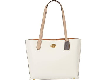 (取寄) コーチ レディース カラーブロック レザー ウィロー トート COACH women Color-Block Leather Willow Tote Chalk Multi