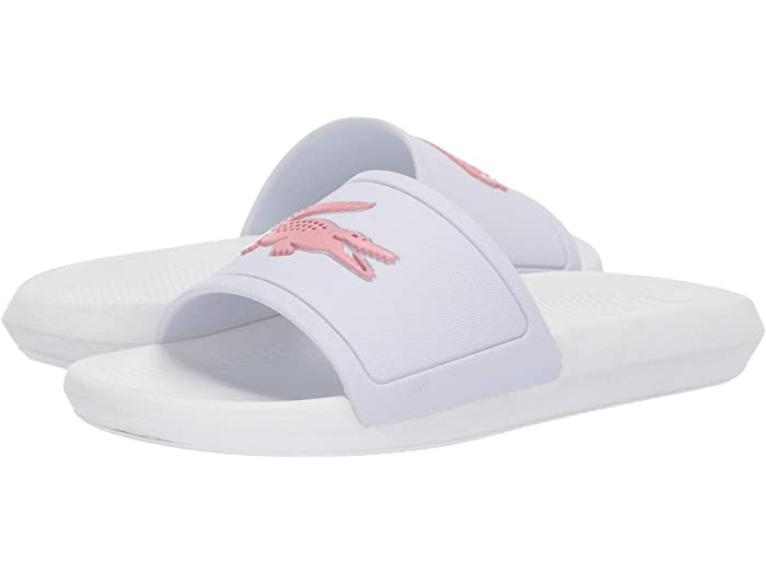 (取寄) ラコステ レディース クロコ スライド 119 3 Lacoste women Croco Slide 119 3 White/Light Pink