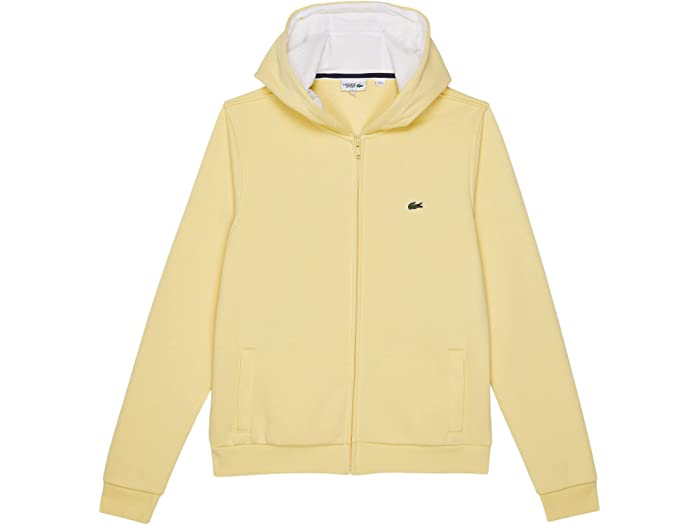 (取寄) ラコステ キッズ ボーイズ スポーツ フーディ フリース (トドラー/リトル キッズ/ビッグ キッズ) Lacoste Kids boys Sport Hoodie Fleece (Toddler/Little Kids/Big Kids) Napolitan Yellow/White