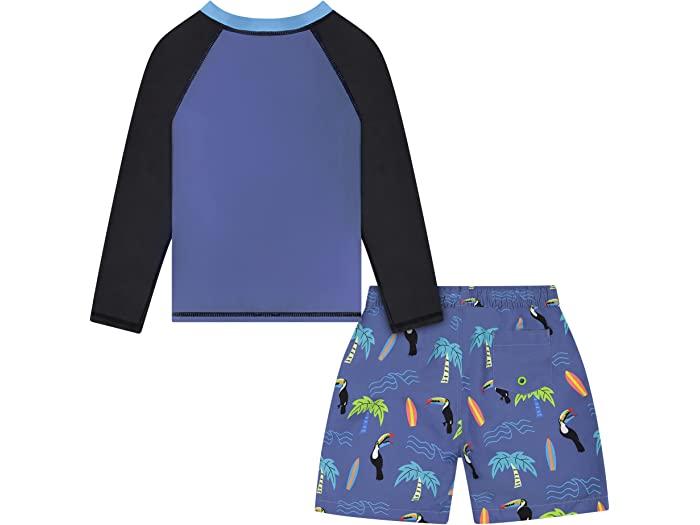 (取寄) ボーイズ ツーピース ラッシュガード スイム セット (トドラー/リトル キッズ) 100パーセント ANDY & EVAN KIDS boys Two-Piece Rashguard Swim Set (Toddler/Little Kids) 1 Grey Toucan