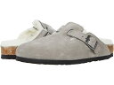(取寄) ビルケンシュトック ボストン シアリング Birkenstock Boston Shearling Stone Coin/Natural Suede/Shearling