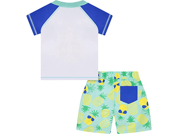 (取寄) ボーイズ ツーピース ラッシュガード スイム セット (トドラー/リトル キッズ) ANDY & EVAN KIDS boys Two-Piece Rashguard Swim Set (Toddler/Little Kids) Green Pineapple