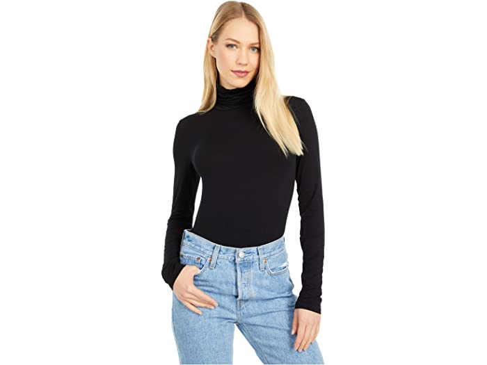 (取寄) マジェスティック フィラチュール レディース ソフト タッチ ロング スリーブ タートルネック Majestic Filatures women Soft Touch Long Sleeve Turtleneck Noir