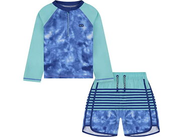 (取寄) ボーイズ ツーピース ラッシュガード スイム セット (インファント) ANDY & EVAN KIDS boys Two-Piece Rashguard Swim Set (Infant) Blue Tie-Dye