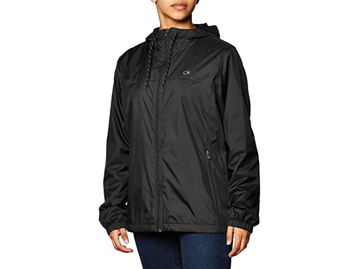 (取寄) カルバンクライン レディース ウィメンズ ジップ フロント ウィンドブレーカー Calvin Klein women Womens Zip Front Windbreaker Black