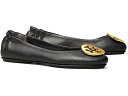 (取寄) トリーバーチ ミニー トラベル バレエ W/ メタル ロゴ Tory Burch Minnie Travel Ballet w/ Metal Logo Perfect Black/Gold