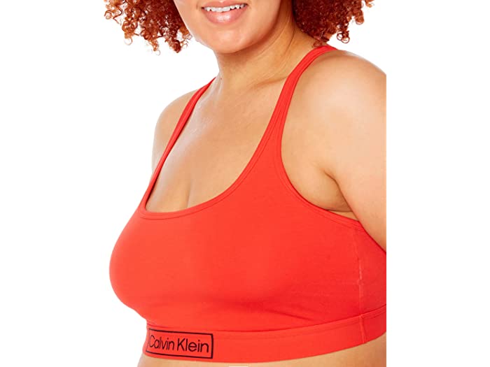 (取寄) カルバンクライン アンダーウェア レディース プラス サイズ リイマジンド ヘリテージ アンライン ブラレット Calvin Klein Underwear women Plus Size Reimagined Heritage Unlined Bralette Tuscan Terra Cotta