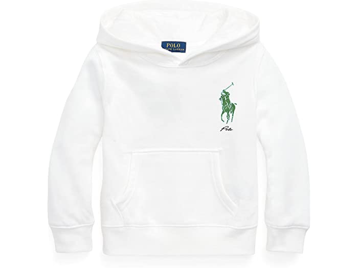 (取寄) ラルフローレン キッズ ボーイズ ビッグ ポニー フリース フーディ (リトル キッズ) Polo Ralph Lauren Kids boys Big Pony Fleece Hoodie (Little Kids) White