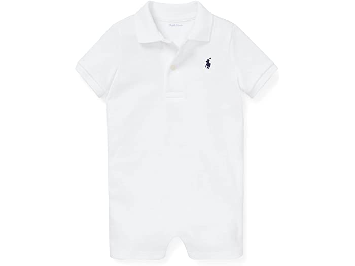 (取寄) ラルフローレン キッズ ボーイズ ショートール (インファント) Polo Ralph Lauren Kids boys Shortall (Infant) White