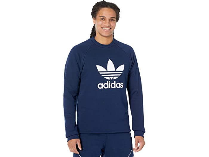 (取寄) アディダス オリジナルス メンズ トレフォイル クルー スウェットシャツ adidas Originals men Trefoil Crew Sweatshirt Night Indigo