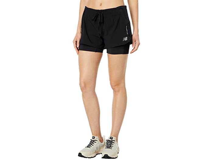 (取寄) ニューバランス レディース インパクト ラン 2イン1 ショーツ New Balance women Impact Run 2-in-1 Shorts Black