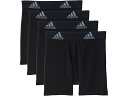 (取寄) アディダス キッズ ボーイズ パフォーマンス ボクサー ブリーフ アンダーウェア 4-パック (ビッグ キッズ) adidas Kids boys Performance Boxer Briefs Underwear 4-Pack (Big Kids) Black/Grey