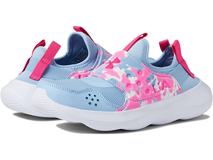 (取寄) アンダーアーマー キッズ ガールズ ランプレイ カモ (リトル キッズ) Under Armour Kids girls Runplay Camo (Little Kid) Peninsula Blue/White/Electro Pink