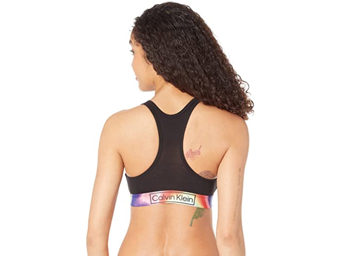 (取寄) カルバンクライン アンダーウェア レディース リイマジンド ヘリテージ プライド アンライン ブラレット Calvin Klein Underwear women Reimagined Heritage Pride Unlined Bralette Black