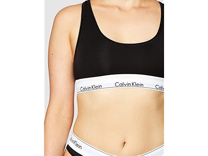 (取寄) カルバンクライン レディース ウィメンズ モダン コットン ブラレット アンド ビキニ-セット Calvin Klein women Womens Modern Cotton Bralette and Bikini-set Black