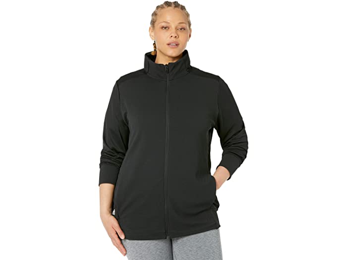 (取寄) アディダス ゴルフ レディース プラス サイズ テクスチャー フル ジップ ジャケット adidas Golf women Plus Size Textured Full Zip Jacket Black