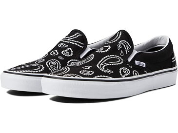 (取寄) バンズ クラシック スリップ-オン Vans Classic Slip-On (Peace Paisley) Black/True White