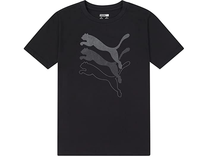 (取寄) プーマ キッズ ボーイズ パワー パック コットン ジャージ ショート スリーブ グラフィック ティー (ビッグ キッズ) PUMA Kids boys Power Pack Cotton Jersey Short Sleeve Graphic Tee (Big Kids) Black