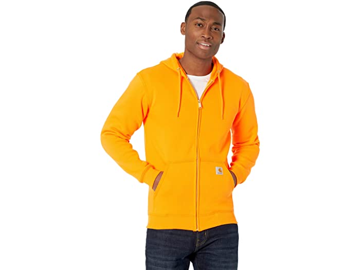 (取寄) カーハート メンズ MW フーデット ジップ フロント スウェットシャツ Carhartt men MW Hooded Zip Front Sweatshirt Brite Orange