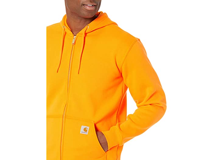 (取寄) カーハート メンズ MW フーデット ジップ フロント スウェットシャツ Carhartt men MW Hooded Zip Front Sweatshirt Brite Orange