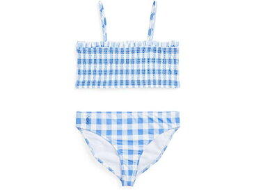 (取寄) ラルフローレン キッズ ガールズ ギンガム ツーピース スイムスーツ (ビッグ キッズ) Polo Ralph Lauren Kids girls Gingham Two-Piece Swimsuit (Big Kids) Harbor Island Blue/Multi