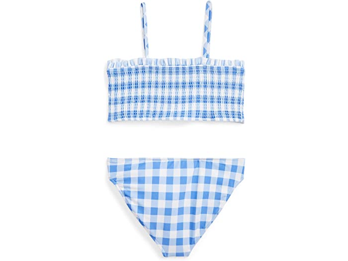 (取寄) ラルフローレン キッズ ガールズ ギンガム ツーピース スイムスーツ (ビッグ キッズ) Polo Ralph Lauren Kids girls Gingham Two-Piece Swimsuit (Big Kids) Harbor Island Blue/Multi