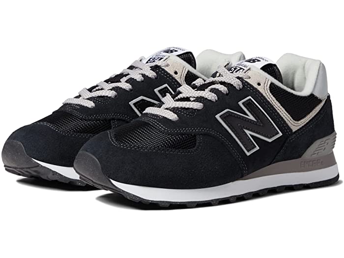 (取寄) ニューバランス クラシックス レディース 574 コア New Balance Classics women 574 Core Black/White