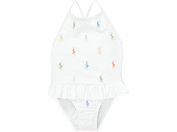 (取寄) ラルフローレン キッズ ガールズ ポロ ポニー ワンピース スイムスーツ (インファント) Polo Ralph Lauren Kids girls Polo Pony One-Piece Swimsuit (Infant) White