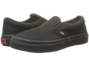 (取寄) バンズ スニーカー キッズ クラシック スリッポン 大きいサイズ Vans Kids Classic Slip-On (Little Kid/Big Kid) Black/Black