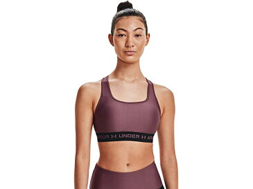 (取寄) アンダーアーマー レディース クロスバック ミッド ブラ Under Armour women Cross-Back Mid Bra Ash Plum/Ash Plum