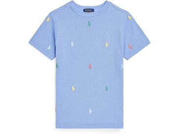 (取寄) ラルフローレン キッズ ボーイズ ポロ ポニー コットン メッシュ ティー (リトル キッズ) Polo Ralph Lauren Kids boys Polo Pony Cotton Mesh Tee (Little Kids) Lake Blue Multi