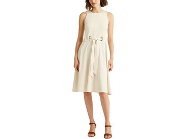 (取寄) ローレン ラルフローレン レディース スリーブレス ジャージ ドレス LAUREN Ralph Lauren women Sleeveless Jersey Dress Mascarpone Cream