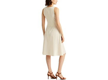 (取寄) ローレン ラルフローレン レディース スリーブレス ジャージ ドレス LAUREN Ralph Lauren women Sleeveless Jersey Dress Mascarpone Cream