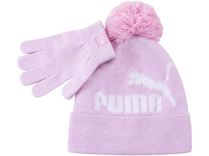 (取寄) プーマ キッズ キッズ エバーキャット ビーニー アンド グローブ セット PUMA kids Kids Evercat Beanie and Glove Set Pink Combo