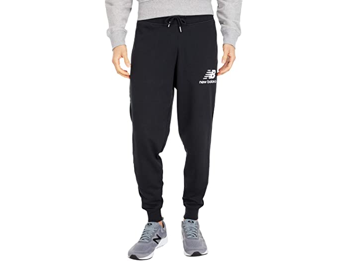 (取寄) ニューバランス メンズ エッセンシャル スタック ロゴ スウェットパンツ New Balance men Essentials Stacked Logo Sweatpants Black