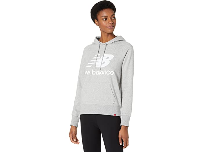 (取寄) ニューバランス レディース エッセンシャル プルオーバー フーディ New Balance women Essentials Pullover Hoodie Athletic Grey