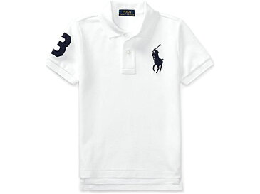 (取寄) ラルフローレン キッズ ボーイズ コットン メッシュ ポロ シャツ (リトル キッズ) Polo Ralph Lauren Kids boys Cotton Mesh Polo Shirt (Little Kids) White