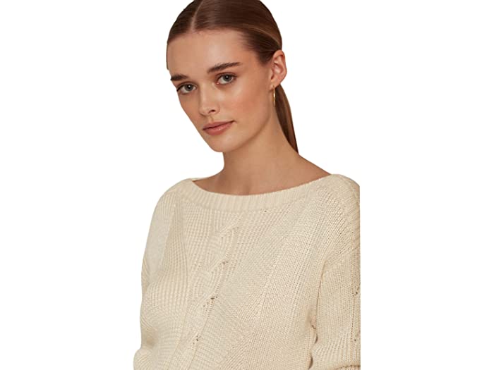 (取寄) ローレン ラルフローレン レディース ケーブルニット コットンブレンド セーター LAUREN Ralph Lauren women Cable-Knit Cotton-Blend Sweater Mascarpone Cream