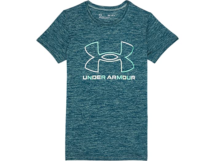 (取寄) アンダーアーマー キッズ ガールズ テック ビッグ ロゴ ツイスト ショート スリーブ Tシャツ (ビッグ キッズ) Under Armour Kids girls Tech Big Logo Twist Short Sleeve T-Shirt (Big Kids) Opal Green/Tourmaline Teal/Antifreeze