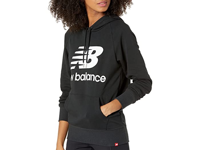 (取寄) ニューバランス レディース エッセンシャル プルオーバー フーディ New Balance women Essentials Pullover Hoodie Black