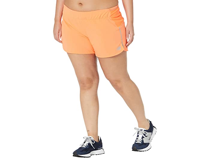(取寄) ニューバランス レディース インパクト ラン 3 ショーツ New Balance women Impact Run 3 Shorts Vibrant Orange