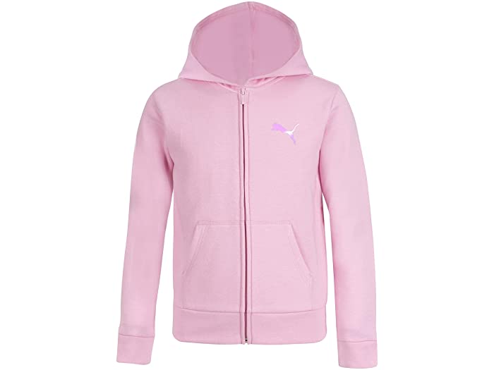 (取寄) プーマ ガールズ ガールズ コア ロゴ ジップ アップ フーディ PUMA girls Girls Core Logo Zip Up Hoodie Light Pink