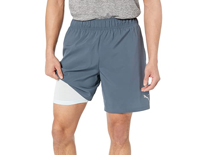 (取寄) プーマ メンズ ラン フェーバリット 2イン1 ショーツ PUMA men Run Favorite 2-in-1 Shorts Dark Slate/Nitro Blue
