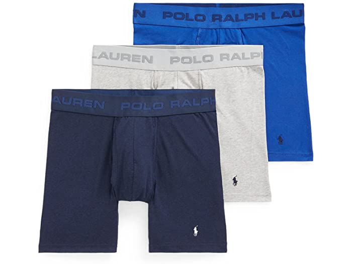 (取寄) ラルフローレン メンズ フリーダム FX: フリクション フリー ポーチ ボクサー ブリーフ 3パック Polo Ralph Lauren men Freedom FX: Friction Free Pouch Boxer Brief 3-Pack Cruise Navy/Andover Heather/Rugby Royal