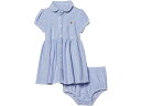 (取寄) ラルフローレン キッズ ガールズ ストライプド ニット オックスフォード ドレス (インファント) Polo Ralph Lauren Kids girls Polo Ralph Lauren Kids Striped Knit Oxford Dress (Infant) Harbor Island Blue/White