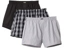 (取寄) カルバンクライン アンダーウェア メンズ コットン クラシックス マルチパック パック ウーブン ボクサー Calvin Klein Underwear men Cotton Classics Multipack Pack Woven Boxer Black