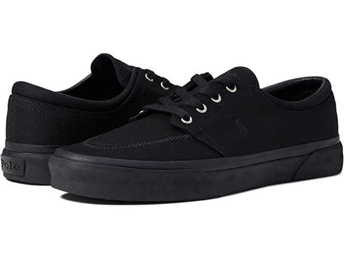 (取寄) ラルフローレン スニーカー メンズ ファクソン X ローカット キャンバス スニーカー Polo Ralph Lauren men Lauren Faxon X Low-Top Canvas Sneaker Black/Black