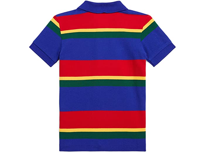 (取寄) ラルフローレン キッズ ボーイズ ストライプド コットン メッシュ ポロ シャツ (リトル キッズ) Polo Ralph Lauren Kids boys Striped Cotton Mesh Polo Shirt (Little Kids) Heritage Royal Multi