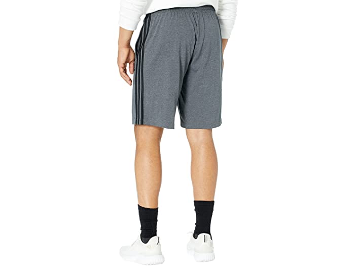 (取寄) アディダス メンズ エッセンシャル 3ストライプ ジャージ ショーツ adidas men Essentials 3-Stripes Single Jersey Shorts Dark Grey Heather/Black