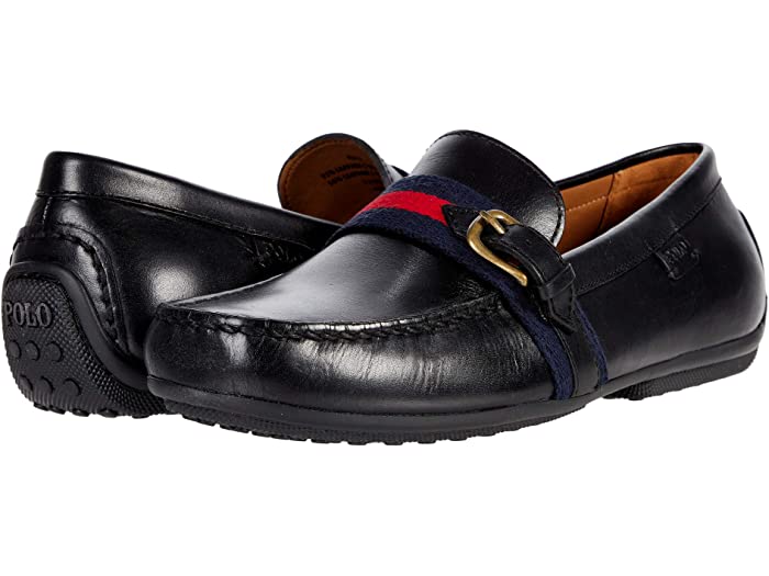 () t[ Y A[ [t@[ Polo Ralph Lauren men Polo Ralph Lauren Riali Loafer Black Heavyweight Smooth Leather